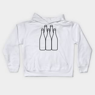 Wine Bottle Set Kids Hoodie